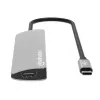 Manhattan USB-C dokų stotelė / centras su kortelių skaitytuvu, 5 prievadai: HDMI, USB-A (x2) ir USB-C (x2), su Power Delivery (PD) 100W – reikalingas išorinis USB-C įkroviklis (neįtrauktas). Maitinama per USB (nereikia išorinio maitinimo šaltinio), kai PD