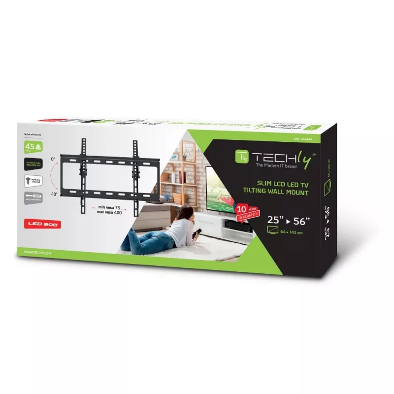 TV laikiklis Techly ICA-PLB 261M, iki 142,2 cm (56 colių), juodas
