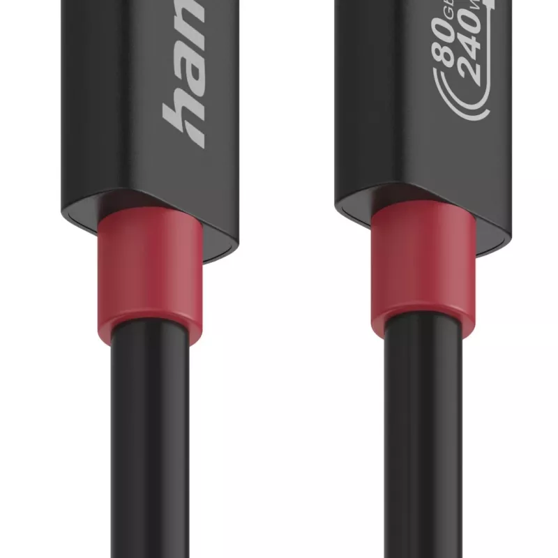 Hama USB-C laidas su E-Marker, USB4 Gen4, 80 Gbit/s, 5 A, 240 W, 1,00 m