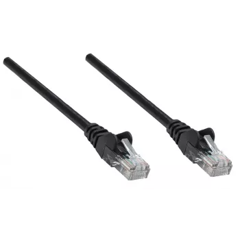 Intellinet tinklo kabelis Cat6, 0,25 m, juodas, varinis, S/FTP, LSOH/LSZH, PVC, RJ45, auksu dengti kontaktai, užkabinimo apsauga, su gaubtuku, viso gyvenimo garantija