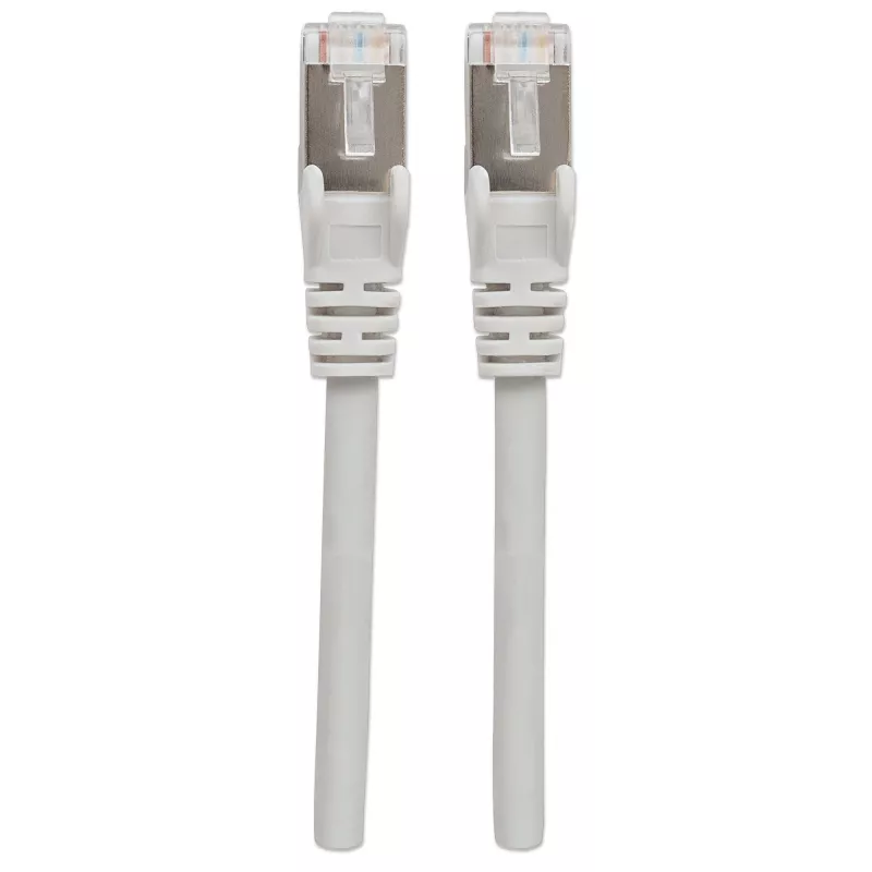 Intellinet tinklo jungiamasis kabelis, Cat6, 0,25 m, pilkas, varinis, S/FTP, LSOH/LSZH, PVC, RJ45, paauksuoti kontaktai, apsaugotas nuo užkablių, su gaubtuku, visam laikui garantija