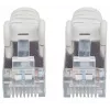 Intellinet tinklo jungiamasis kabelis, Cat7/Cat6A, 0,25 m, pilkas, varinis, S/FTP, LSOH/LSZH, RJ45, auksuoti kontaktai, be užkabinimo, su apsauginiu gaubtu, viso gyvenimo garantija