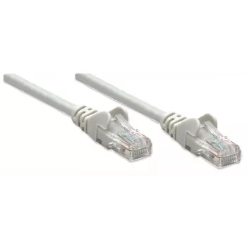 Intellinet tinklo jungiamasis kabelis, Cat5e, 0,5 m, pilkas, CCA, U/UTP, PVC, RJ45, paauksuoti kontaktai, be užkabinimo, su apsauginiu gaubteliu, viso gyvenimo garantija