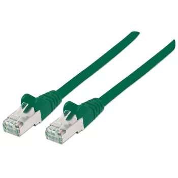 Intellinet tinklo kabelis, Cat6A, 0,5 m, žalias, varinis, S/FTP, LSOH / LSZH, RJ45, auksuoti kontaktai, su apsauga nuo užkliuvimo, su gaubteliais, visam gyvenimui garantija