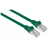 Intellinet tinklo jungiamasis kabelis, Cat6A, 1 m, žalias, varinis, S/FTP, LSOH / LSZH, PVC, RJ45, paauksuoti kontaktai, be užkabliukų, su apsauginiu gaubteliu, viso gyvenimo garantija