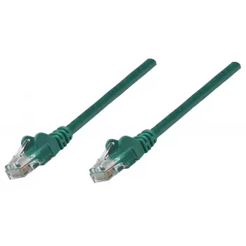 Intellinet tinklo jungiamasis kabelis, Cat6, 0,25 m, žalias, varinis, S/FTP, LSOH/LSZH, PVC, RJ45, auksuoti kontaktai, be užkabinimo, su apsauginiu gaubteliu, viso gyvenimo garantija