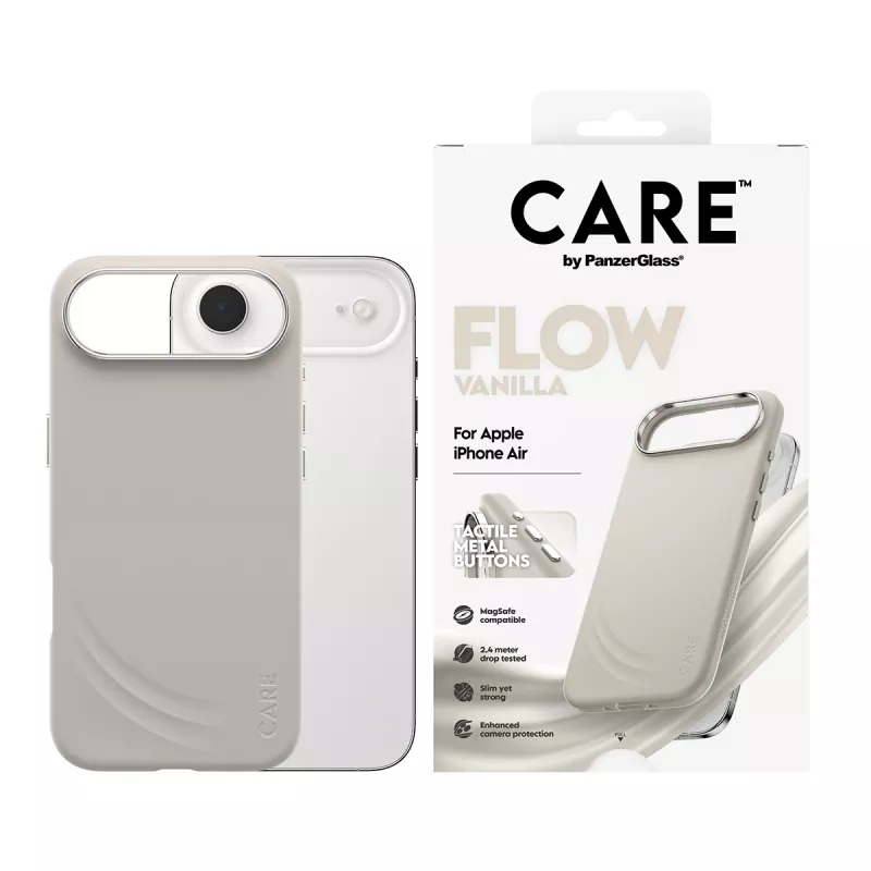 PanzerGlass CARE by Feature FLOW Case Vanilla su MagSafe, iPhone Air