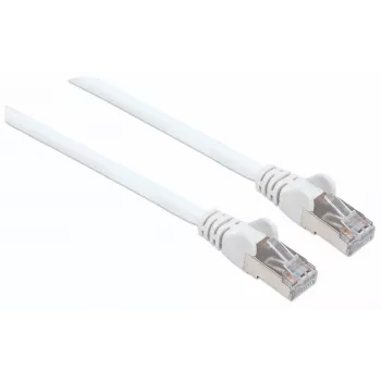 Intellinet Network Patch Cable, Cat7 kabelis su Cat6A kištukais, 5 m, balta, varis, S/FTP, LSOH / LSZH, PVC, RJ45, paauksuoti kontaktai, be užkliuvimo, su apsauginiu gaubteliu, visam gyvenimui garantija