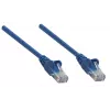 Intellinet tinklo jungiamasis kabelis, Cat6, 0,25 m, mėlynas, varinis, S/FTP, LSOH / LSZH, PVC, RJ45, auksuoti kontaktai, su apsauga nuo užkabinimo, su gaubteliais, viso gyvenimo garantija