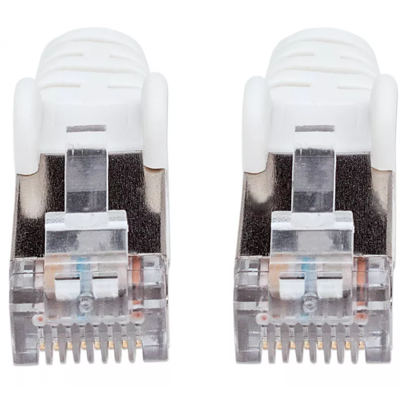 Intellinet tinklo jungiamasis kabelis Cat6, 1 m, baltas, varinis, S/FTP, LSOH/LSZH, RJ45, auksuoti kontaktai, su apsauginiu gaubteliu, viso gyvenimo garantija