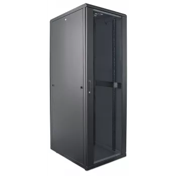 Intellinet 19 inch tinklo spinta - laisvai pastatoma, 42U, 800x800 mm (plotis x gylis), juoda, plokščia pakuotė, maks. 1500 kg, kelių taškų durų spyna, po vieną spyną šoniniuose skyduose, naudingas gylis 123-573 mm, IP20, plieninė