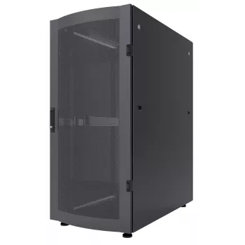 Intellinet 19 colių serverio spinta – laisvai pastatoma, 36U, 600x1200 mm, juoda, plokščia pakuotė, 1500 kg, daugiataškis durų užraktas, po vieną užraktą šoninėms plokštėms, naudingas gylis 123–973 mm, IP20, plieninė