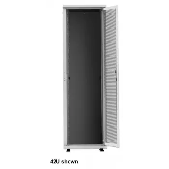 Intellinet 19 colių tinklo spinta – laisvai pastatoma (Basic), 36U, 600x1000 mm (plotis x gylis), pilka, plokščia pakuotė, maks. 600 kg, vieno taško durų spyna, po vieną spyną šoninėms plokštėms, naudingas gylis 123–773 mm, stovas, IP20, plienas