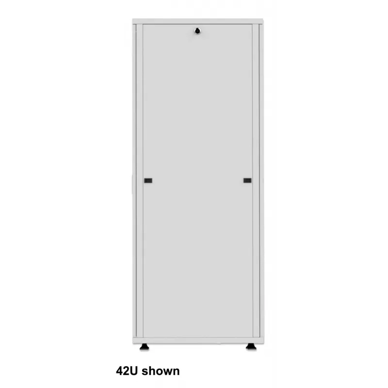 Intellinet 19 colių tinklo spinta – laisvai pastatoma (Basic), 42U, 600x1000 mm (plotis x gylis), pilka, plokščia pakuotė, max 600 kg, vieno taško durų spyna, po vieną spyną kiekviename šoniniame skydelyje, naudingas gylis 123–773 mm, stelažas, IP20, plie