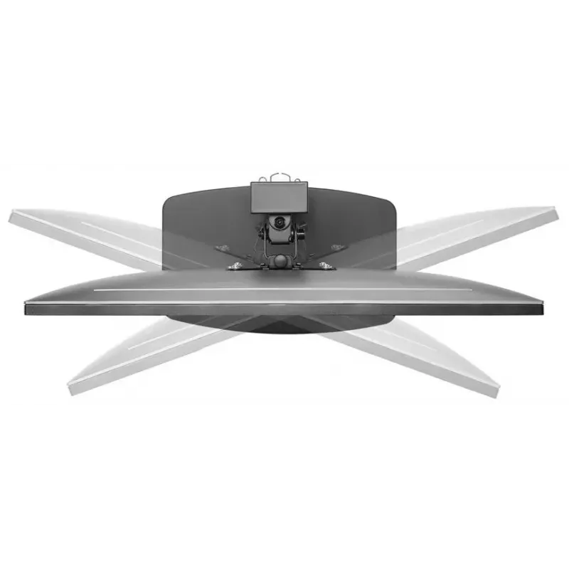 Equip 650162 17 inch-27 inch trijų monitorių stalinis laikiklis, juodas