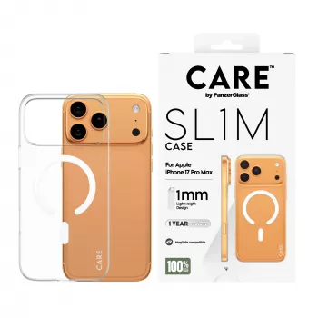 Apsauginis dėklas PanzerGlass CARE™ SL1M Skaidrus su MagSafe, skirtas iPhone 17 Pro Max