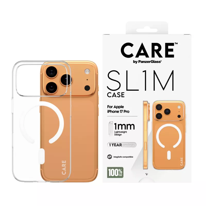 PanzerGlass CARE SL1M permatomas MagSafe dėklas iPhone 17 Pro