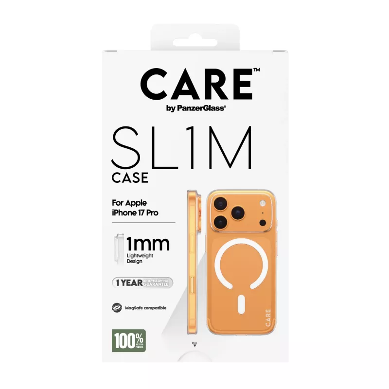 PanzerGlass CARE SL1M permatomas MagSafe dėklas iPhone 17 Pro