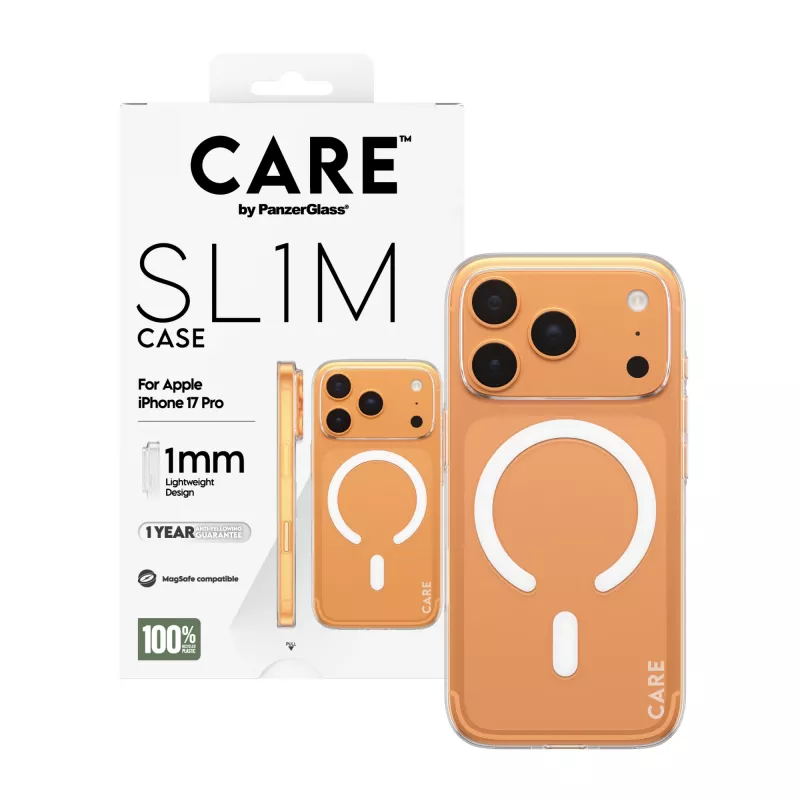 PanzerGlass CARE SL1M permatomas MagSafe dėklas iPhone 17 Pro