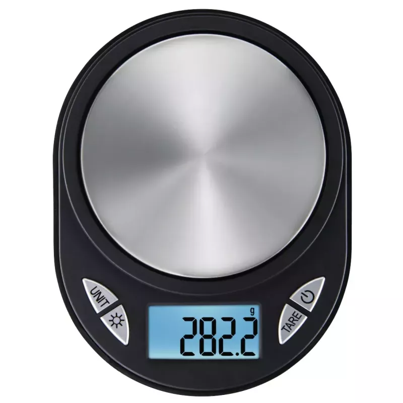 Virtuvinės svarstyklės Xavax Jewel Black Oval – iki 0,5 kg, tikslumas 0,1 g