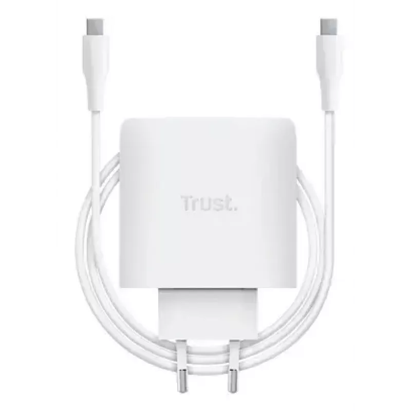 Įkroviklis Trust Maxo 65W USB-C GaN, vidinis, nešiojamam kompiuteriui, telefonui, planšetei