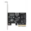 Vidinė SATA adapterio kortelė DELOCK 90890 – PCIe į 5× SATA (JMicron JMB585), mažo profilio, juoda