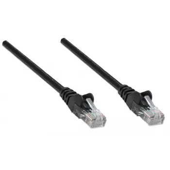 Intellinet tinklo jungiamasis kabelis Cat6A, 0,25 m, juodas, varinis, S/FTP, LSOH/LSZH, PVC, RJ45, auksuoti kontaktai, be užkliuvimo, su apsauginiu gaubtu, viso gyvenimo garantija