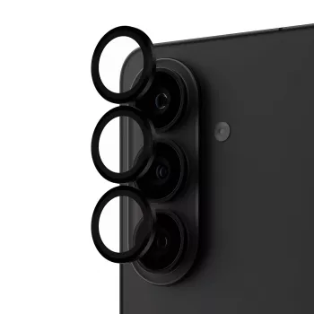 PanzerGlass Hoops fotoaparato objektyvo apsauga juoda, skirta Samsung Galaxy S26 / S26+ — grūdintas stiklas ir silikonas, atspari įbrėžimams ir smūgiams