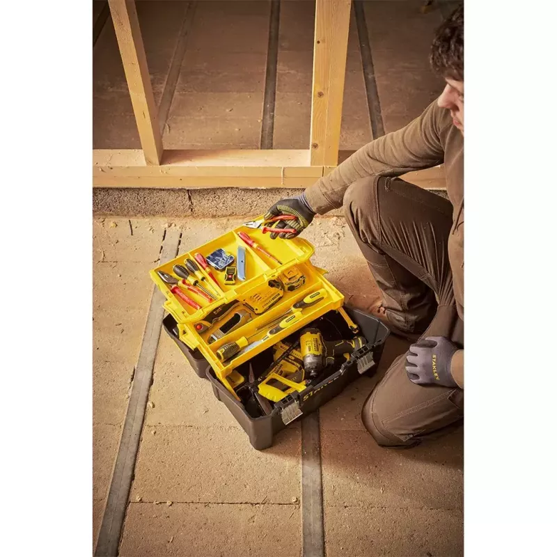 Kietas dėklas Stanley STST83397-1 Plastikinis 22 kg Juodas Geltonas