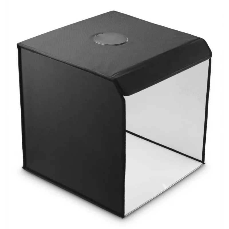 Mini foto studija HAMA sulankstoma dėžė su LED žiedine šviesa 50×50 cm, modelis 00004664