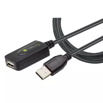 Techly IUSB-REP220TY3 USB ilginimo kabelis USB 2.0 20 m USB A Juoda
