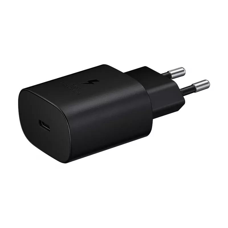 Sieninis įkroviklis Samsung EP-TA800XBEGEU 25W USB-C greitas įkrovimas, kompaktiškas AC adapteris