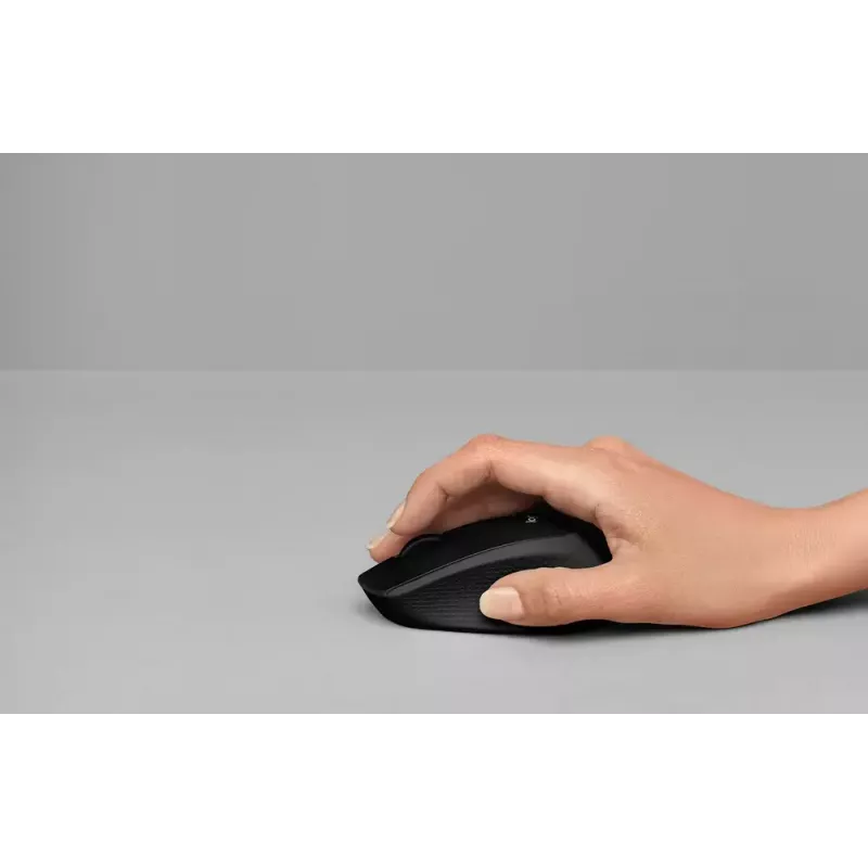 Belaidė pelė Logitech M330 SILENT PLUS RF, dešinei rankai, 1000 DPI, 3 mygtukai, slinkimo ratukas, juoda, maitinama baterija