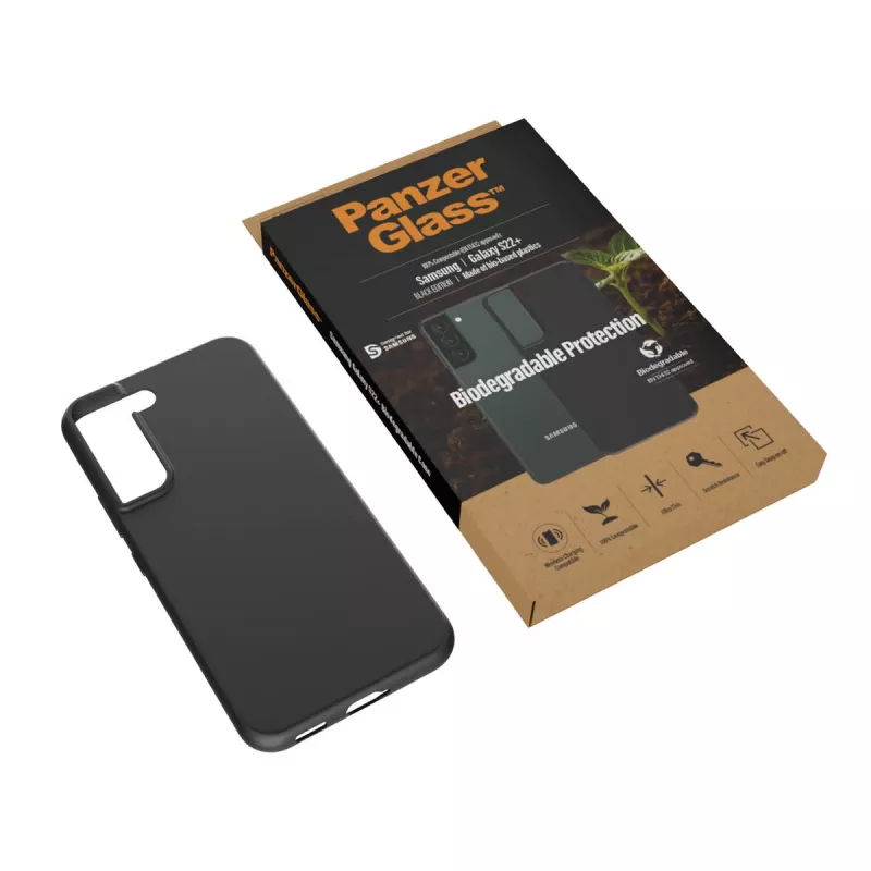 PanzerGlass Samsung Galaxy S22 Plus dėklas juodas, biologiškai skaidus