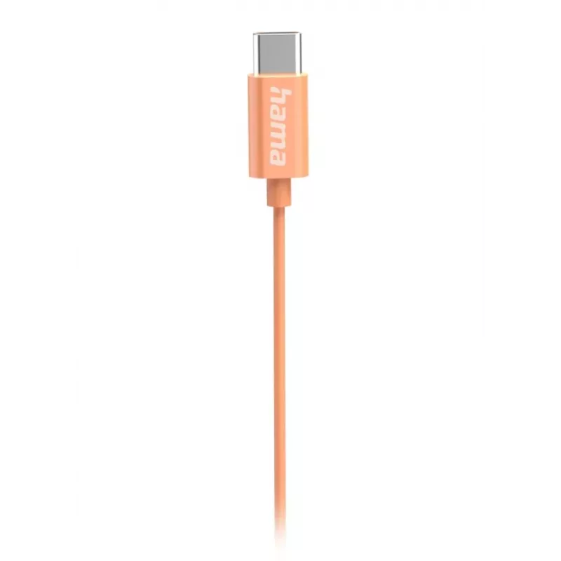 Hama Curly Ausinės Laidinės Į ausį Skambučiai/Muzika USB Type-C Oranžinė
