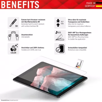 Displex Tablet Glass (9H) Samsung Galaxy Tab A8, Eco montavimo rėmelis, nedūžtantis, itin plonas, nematomas