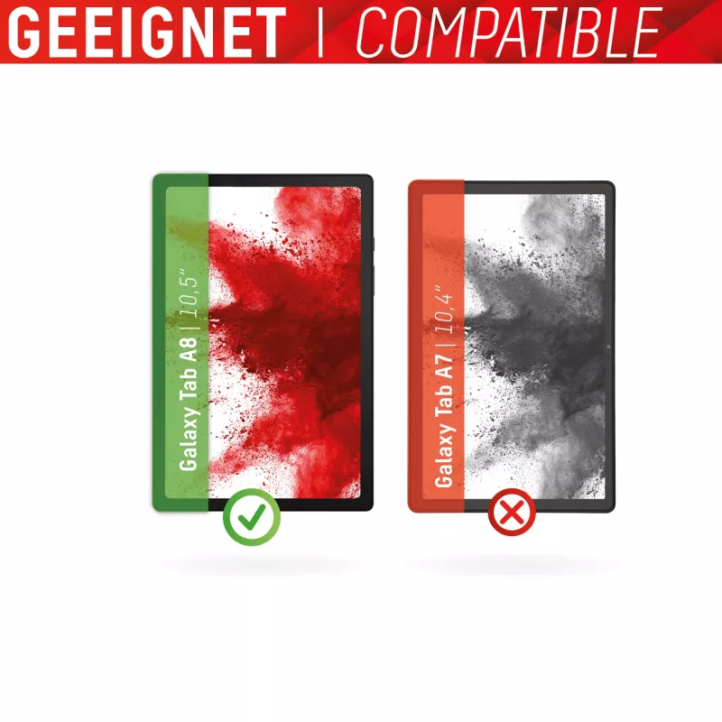 Displex Tablet Glass (9H) Samsung Galaxy Tab A8, Eco montavimo rėmelis, nedūžtantis, itin plonas, nematomas