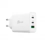 j5create JUP3365E-EN 65W GaN USB-C® 3 prievadų įkroviklis, vidaus, AC, baltas