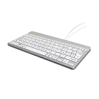 R-Go Tools ergonominė klaviatūra R-Go Compact Break, kompaktiška klaviatūra su pertraukų programine įranga, AZERTY (FR), laidinė, balta