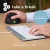 R-Go Tools ergonominė klaviatūra R-Go Compact Break, kompaktiška klaviatūra su pertraukų programine įranga, AZERTY (FR), laidinė, balta