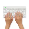 R-Go Tools ergonominė klaviatūra R-Go Compact Break, kompaktiška klaviatūra su pertraukų programine įranga, AZERTY (FR), Bluetooth, balta