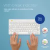 R-Go Tools ergonominė klaviatūra R-Go Compact Break, kompaktiška klaviatūra su pertraukų programine įranga, AZERTY (FR), Bluetooth, balta