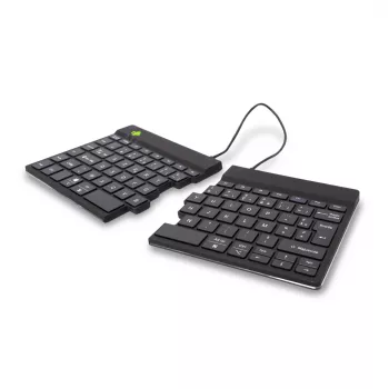 Ergonominė klaviatūra R-Go Split Break su pertraukų programine įranga, išskirta ergonomiška klaviatūra, AZERTY (FR), Bluetooth, juoda