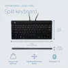 Ergonominė klaviatūra R-Go Split Break su pertraukų programine įranga, išskirta ergonomiška klaviatūra, AZERTY (FR), Bluetooth, juoda