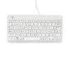 Ergonominė klaviatūra R-Go Tools Compact Break, kompaktiška su pertraukų programine įranga, AZERTY (BE), laidinė, balta
