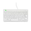 Ergonominė klaviatūra R-Go Tools Compact Break, kompaktiška su pertraukų programine įranga, AZERTY (BE), laidinė, balta