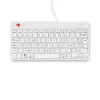 Ergonominė klaviatūra R-Go Tools Compact Break, kompaktiška su pertraukų programine įranga, AZERTY (BE), laidinė, balta