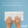 Ergonominė klaviatūra R-Go Tools Compact Break, kompaktiška su pertraukų programine įranga, AZERTY (BE), laidinė, balta