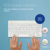 Ergonominė klaviatūra R-Go Tools Compact Break, kompaktiška su pertraukų programine įranga, AZERTY (BE), laidinė, balta