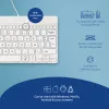 Ergonominė klaviatūra R-Go Tools Compact Break, kompaktiška su pertraukų programine įranga, AZERTY (BE), laidinė, balta